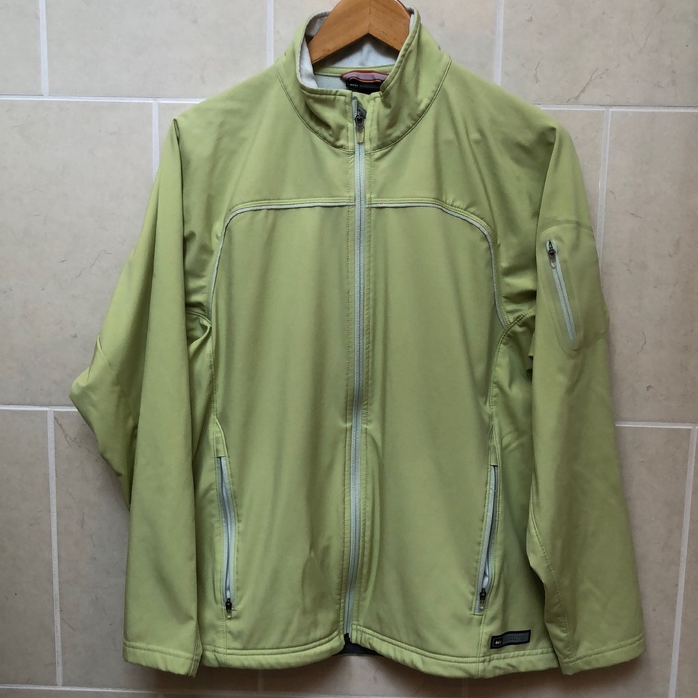 REI Softshell Pastel Green Fleece Polartec -lined Full zip Jacket Sz XL